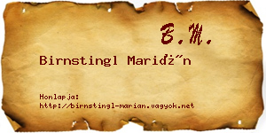 Birnstingl Marián névjegykártya